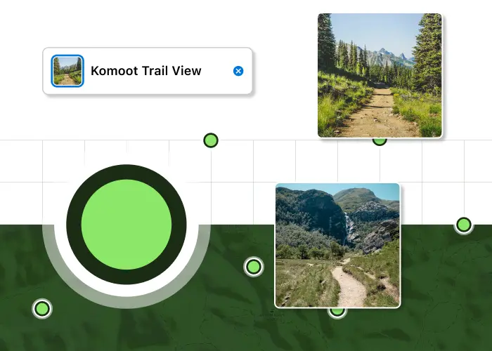 Trail View Infografik von komoot